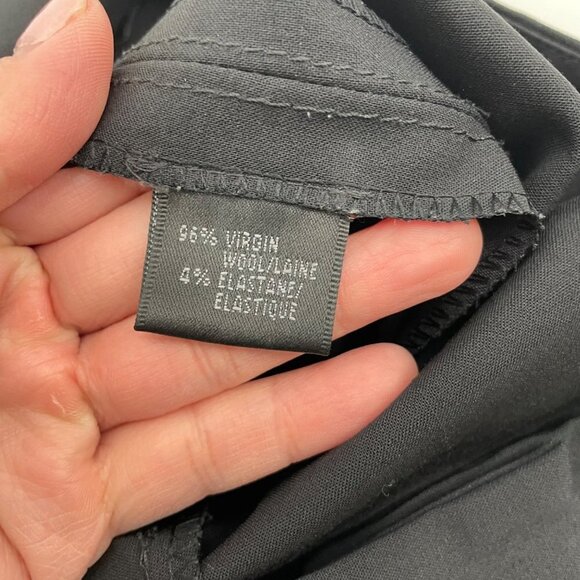 Lafayette Black Wool Black High Rise Career Pants Womens Size 10 Stretch Office - Picture 7 of 8